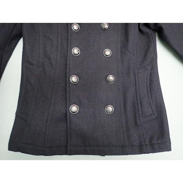 FUGA FUGA Pコート・46□フーガ/ピーコート/ウールジャケット/黒