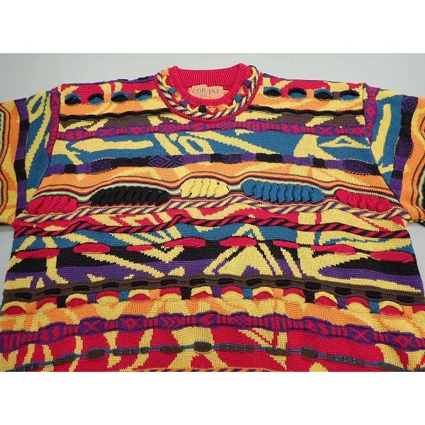 CORSINI 3Dニット ウールセーター・L□コルシーニ/立体編み/メンズ/@A1