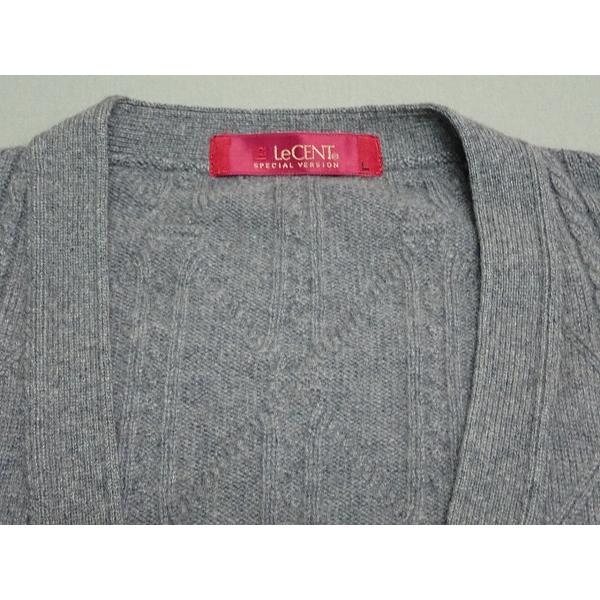 新品　タグ　lecent レセント　L ニット カーディガン カシミヤ　100% LeCENT カーディガン・L□レセント/カシミヤ100/ニット/メンズ/@A1/25