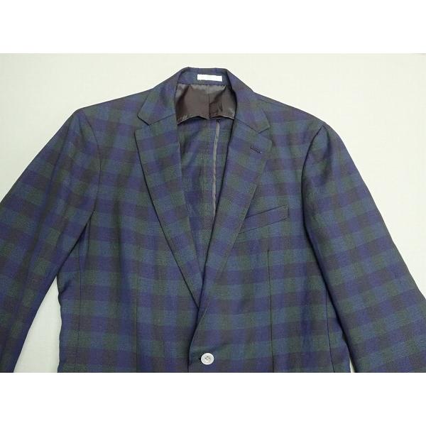 SUIT SELECT ジャケット サイズY6 スーツセレクト チェック リネン混