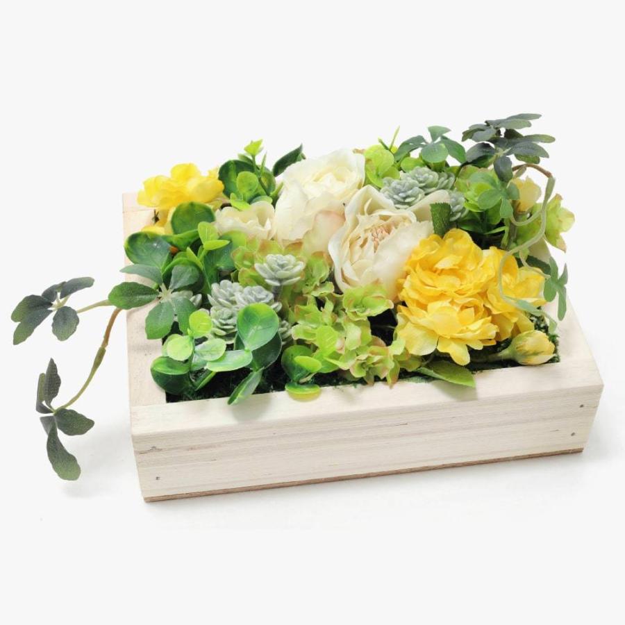 神戸花物語 造花 アートフラワー ウォールフラワー カードル 木製枠 SC