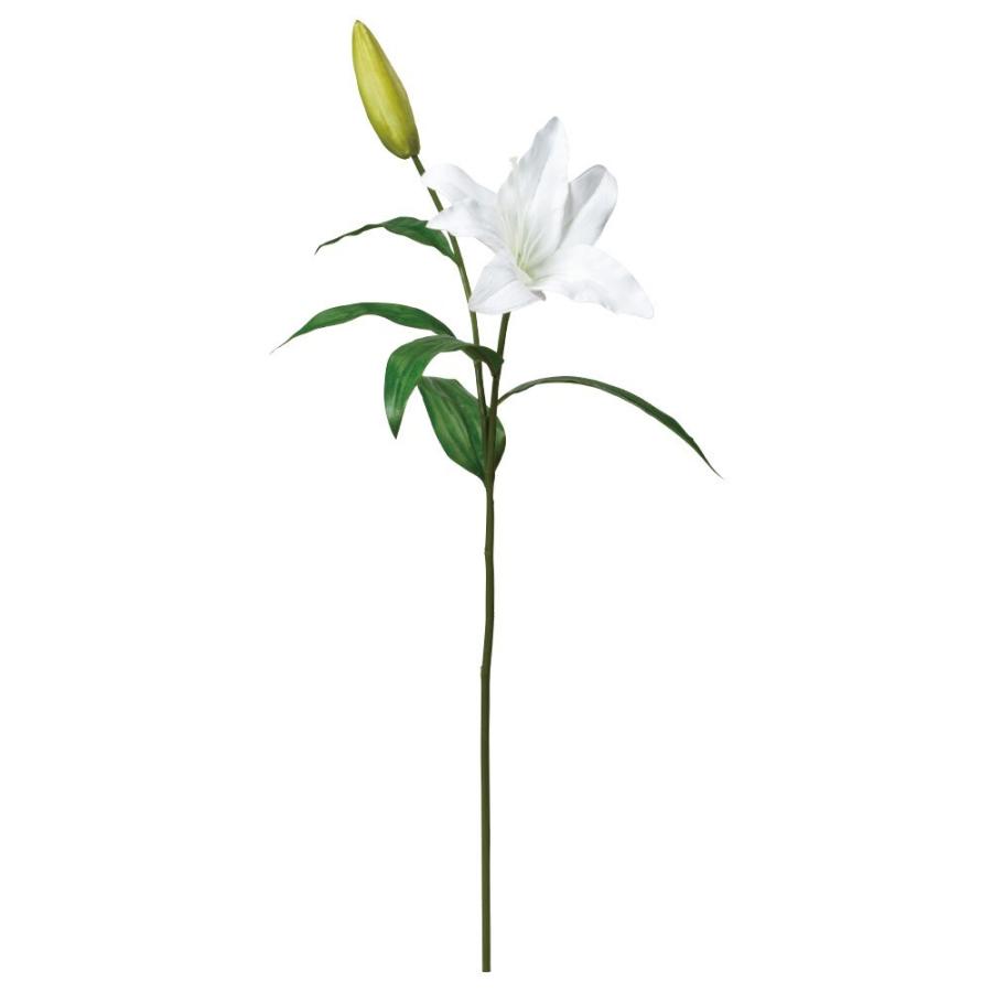 神戸花物語 花材 造花 asca カサブランカ（1輪 つぼみ1個） フラワー A