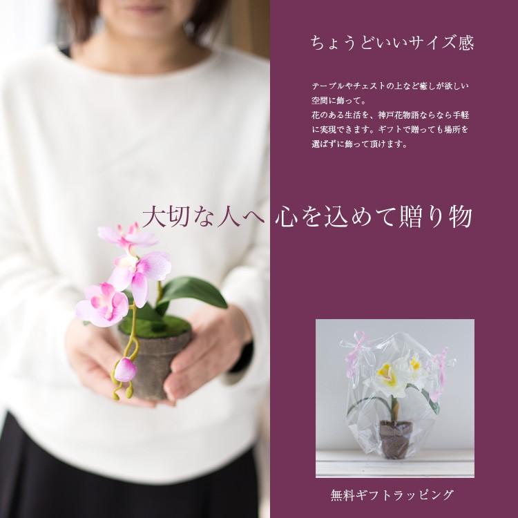 神戸花物語 造花 ミニ胡蝶蘭2個セット 仏用 お祝い 贈り物 玄関
