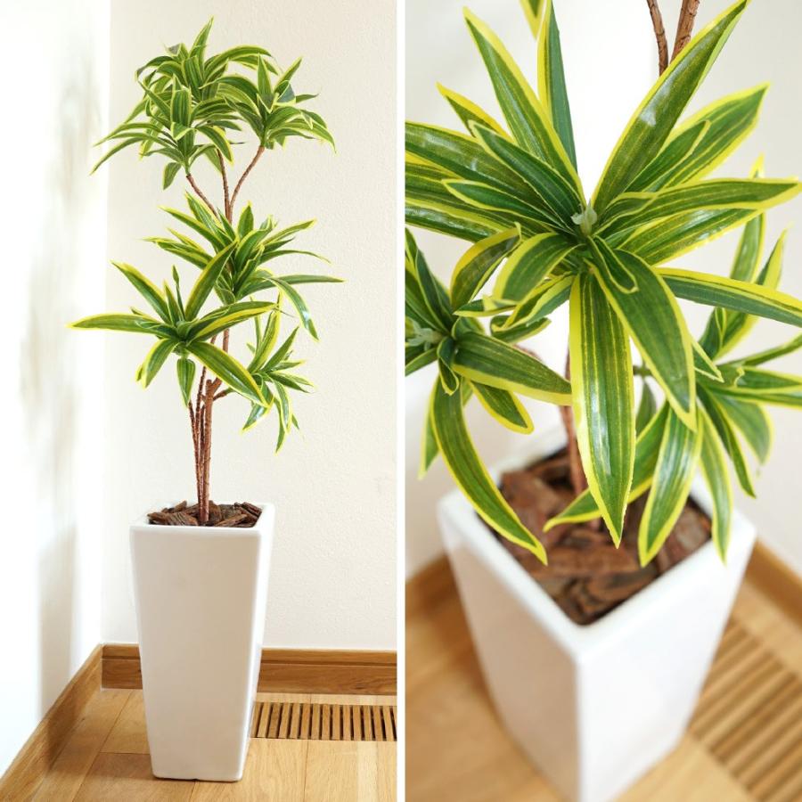 フェイクグリーン 大型 人工 観葉植物 造花 ドラセナ 幸福の木 ソング