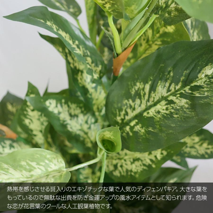 人工観葉植物 造花 光触媒 大型 ディフェンバキア 110cm 鉢植 フェイクグリーンリアル Ct触媒 Tb1808 09 フェイクグリーンの神戸花物語 通販 Yahoo ショッピング