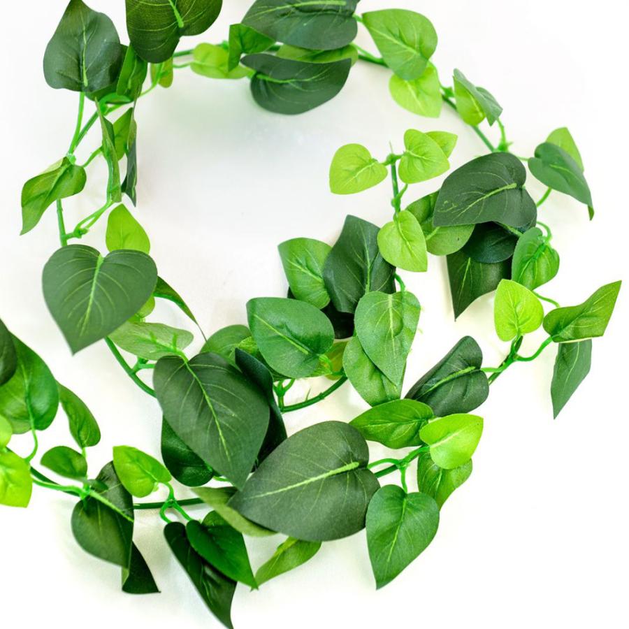 フェイクグリーン 人工 観葉植物 造花 フィロガーランド 180cm フェイク グリーン おしゃれ ディスプレイ 店舗 装飾 光触媒 Ct触媒 舗 飾り インテリア