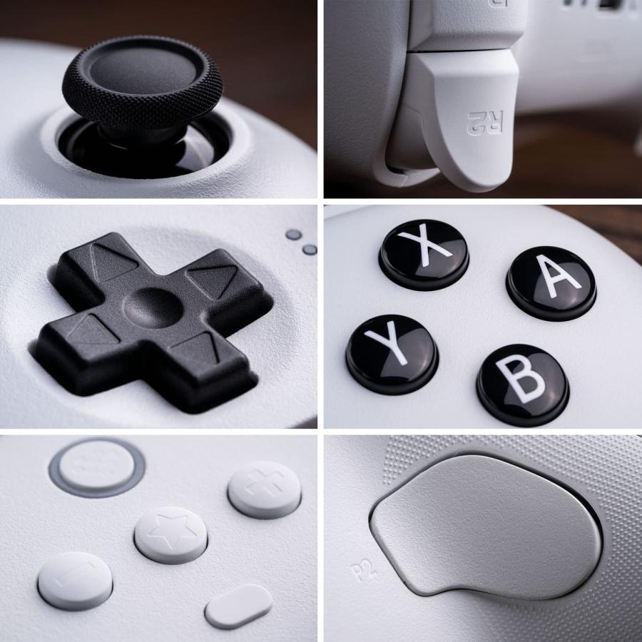 白色　8bitdo　プロコントローラー　付属品全てあり　傷なし　スイッチ PC まさかの純正プロコン超え！？」iOS・Android/PC対応！今注文