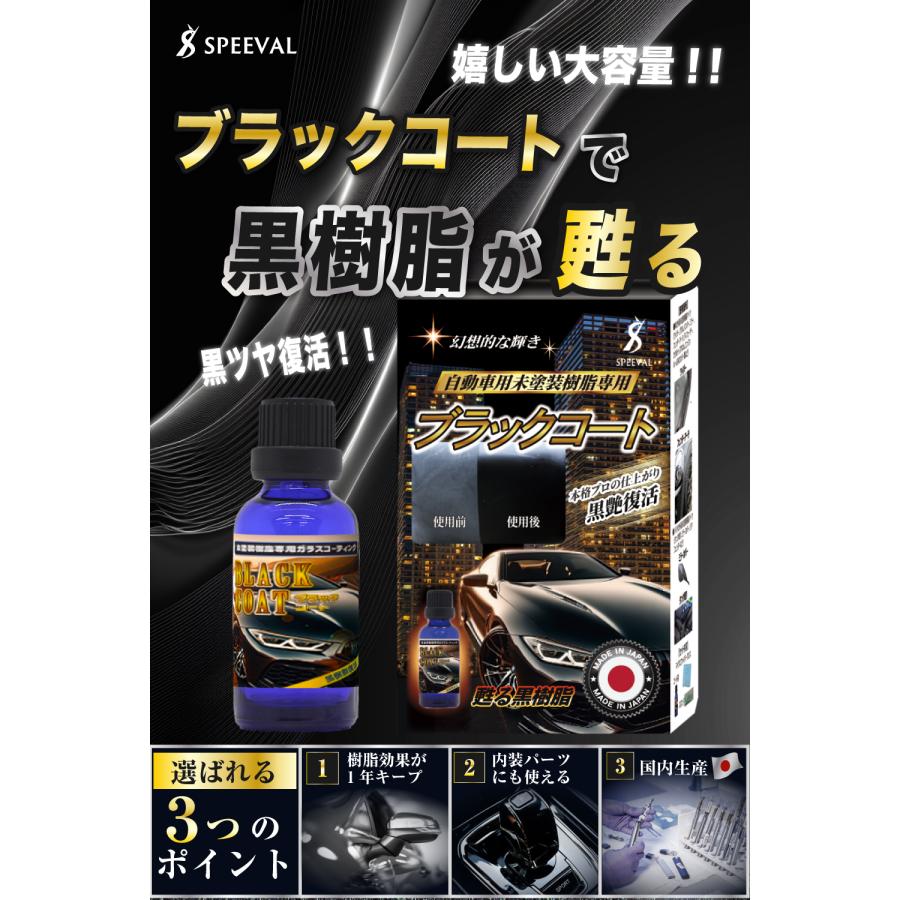 SPEEVAL 黒樹脂復活コーティング剤 30ml ブラックコート 未塗装
