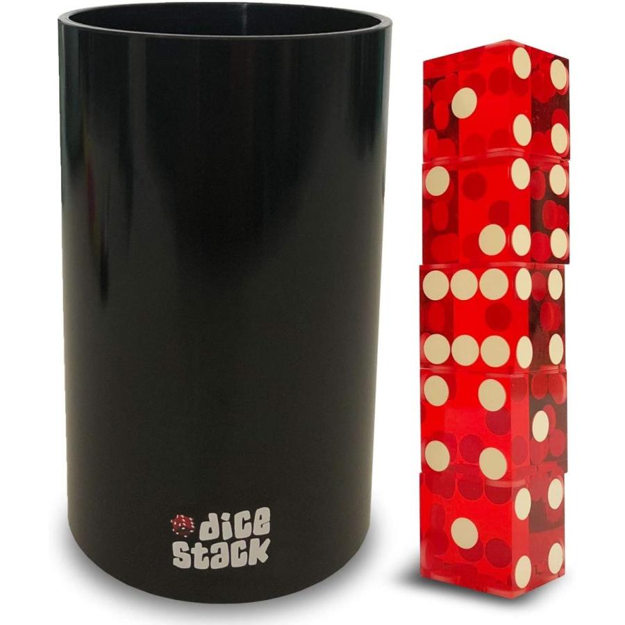 Dice Stack サイコロ スタッキングプロカップセット ストレートカップ 5つのレーザーエッジ 19mm リアルカジノダイスボックス入り