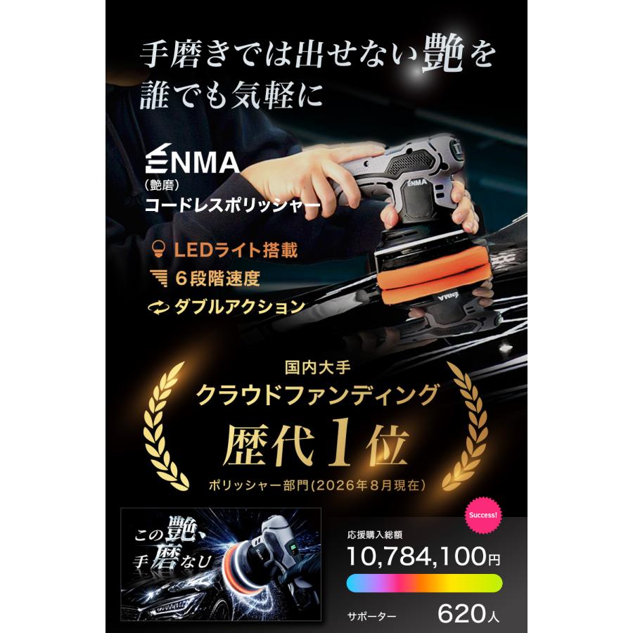 ポリッシャー コードレス ダブルアクション 車 充電式 電動