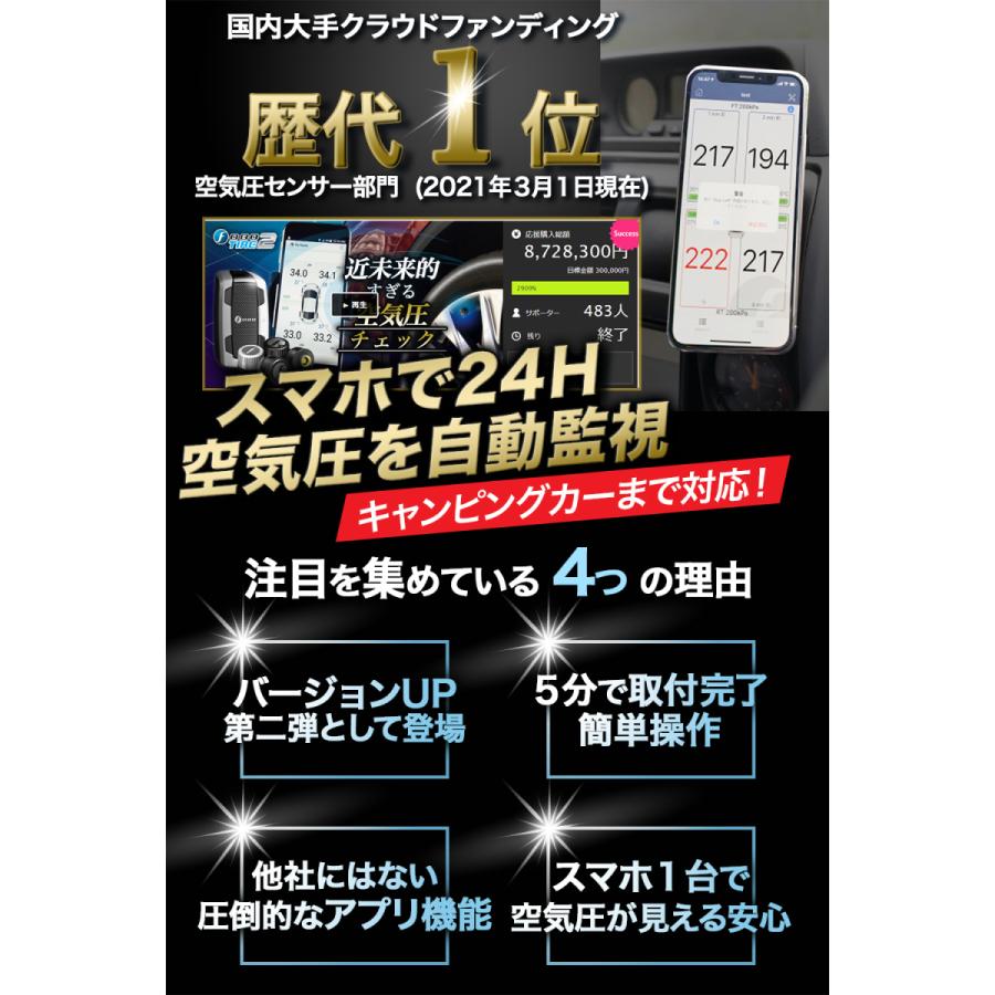 FOBO Tire 2 スペアタイヤ用（センサーのみ1個) TPMS 空気圧センサー