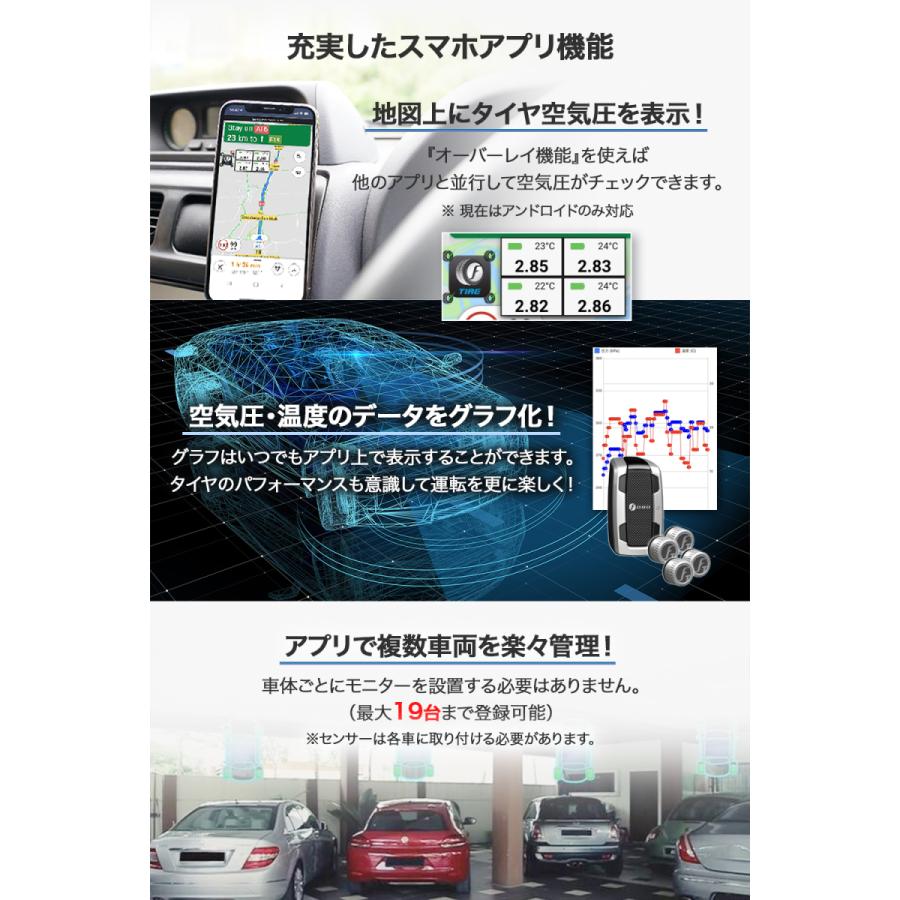 FOBO Tire 2 スペアタイヤ用（センサーのみ1個) TPMS 空気圧センサー