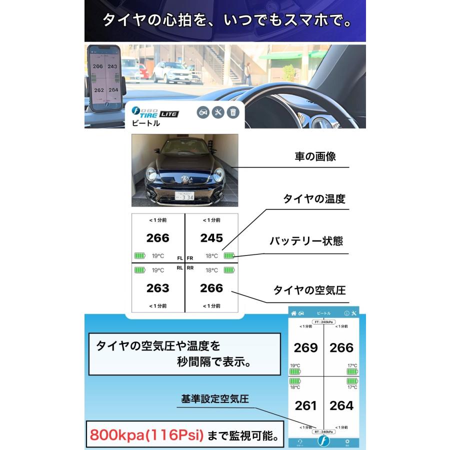 FOBO TIRE LITE スペアセンサー TPMS 空気圧センサー タイヤ空気圧監視