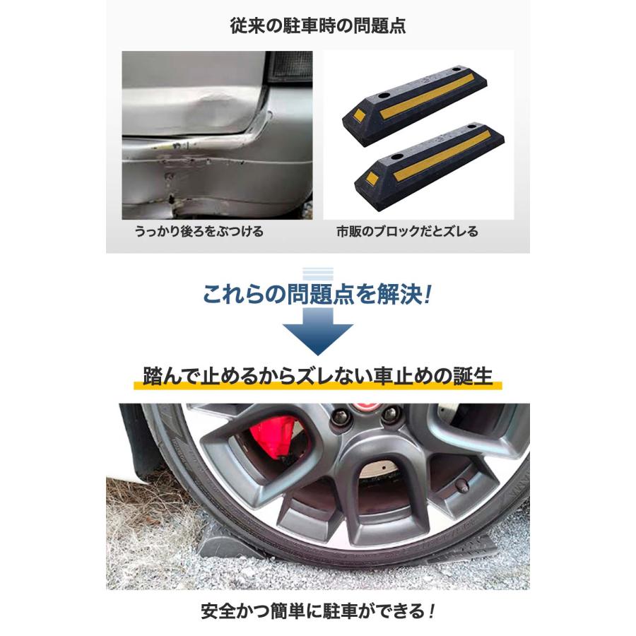 タイヤストッパー カーストッパー 車止め 車輪止め 駐車場 車庫 駐車