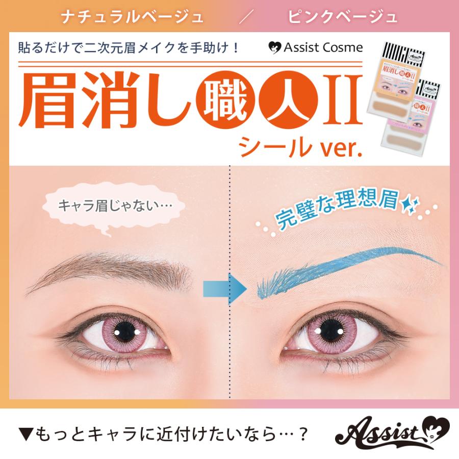 アシストウィッグ【眉消し職人II シールVer. （3シート入り