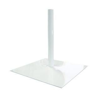 939 のぼり旗用鉄板ポール台（ウェイト/重石） 白 適合ポールサイズ