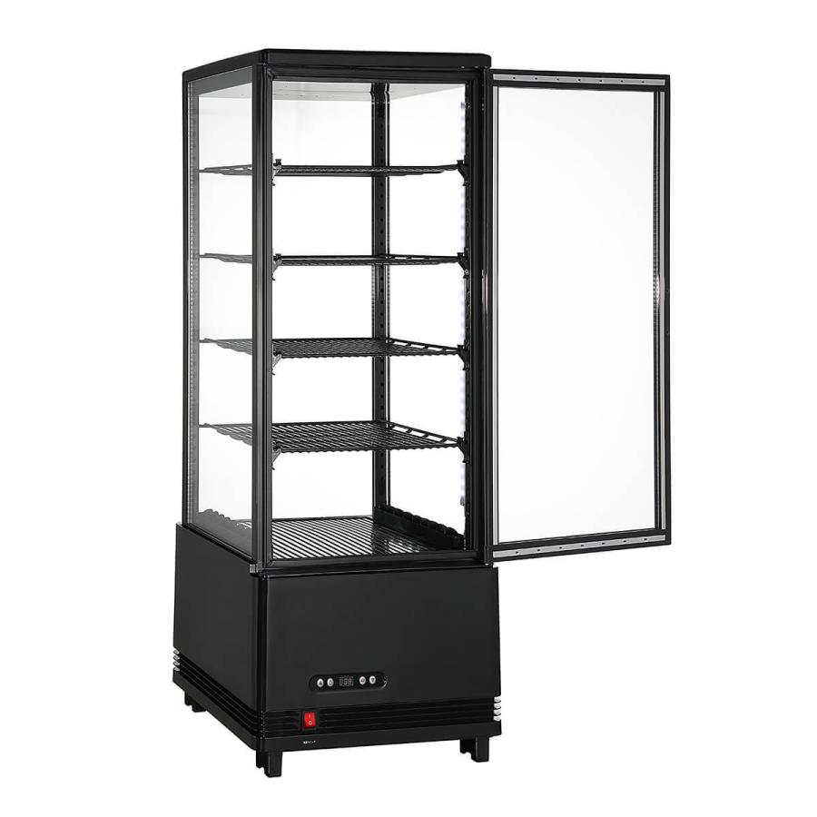 GWセール目玉特価!!】 100L 黒 冷蔵ショーケース 4面ガラス GWセール目玉特価!!】 100L 黒 冷蔵ショーケース 4面ガラス