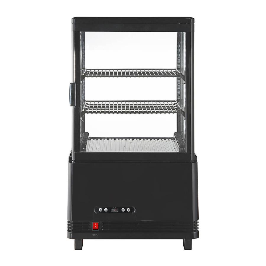 アウトレット売り尽くし特価】 60L 黒 業務用 冷蔵ショーケース 4面