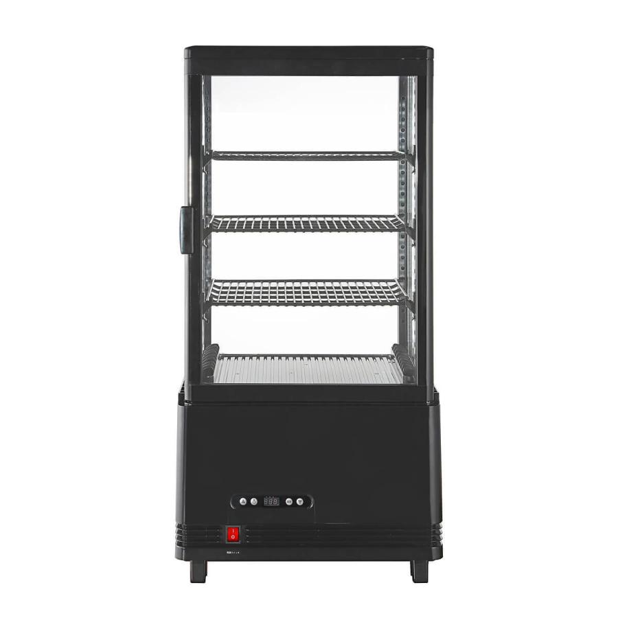 GWセール目玉特価!!】 70L 黒 冷蔵ショーケース 4面ガラスショー GWセール目玉特価!!】 70L 黒 冷蔵ショーケース 4面ガラスショー