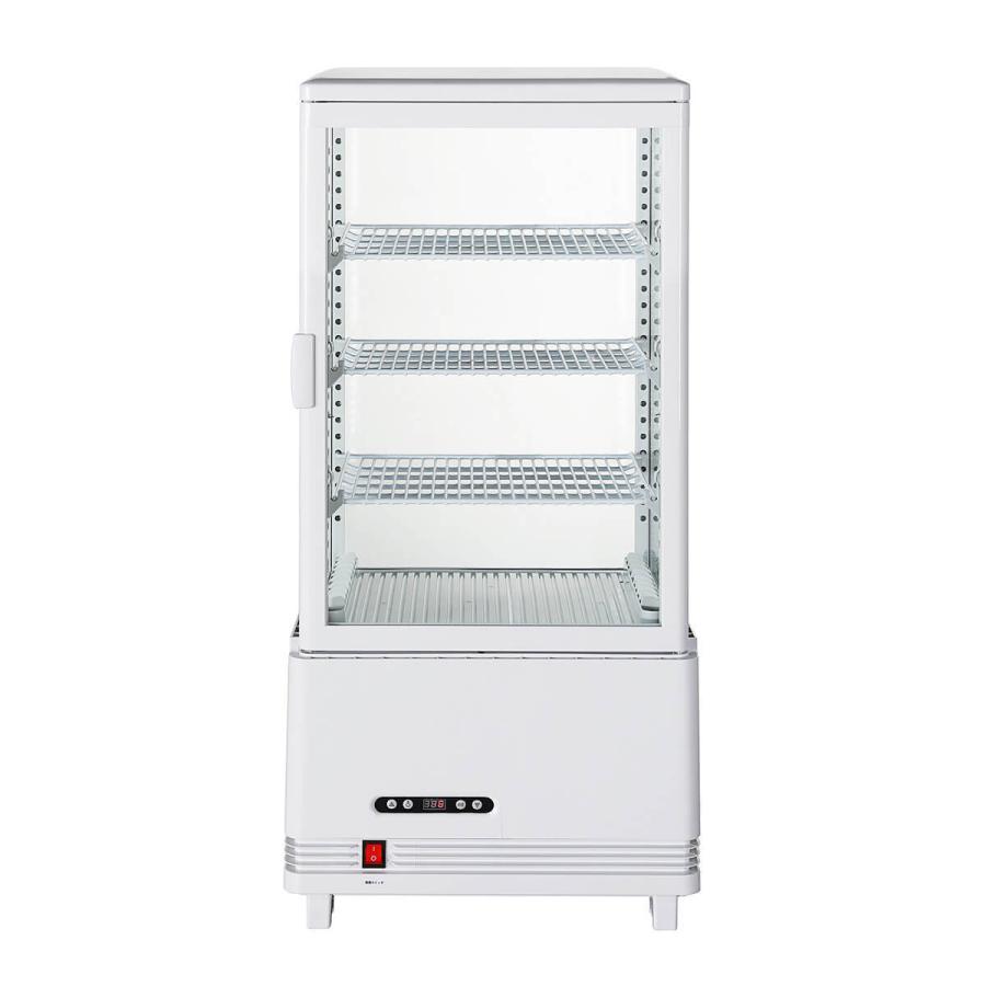 GWセール目玉特価!!】 70L 白 冷蔵ショーケース 4面ガラスショー GWセール目玉特価!!】 70L 白 冷蔵ショーケース 4面ガラスショー