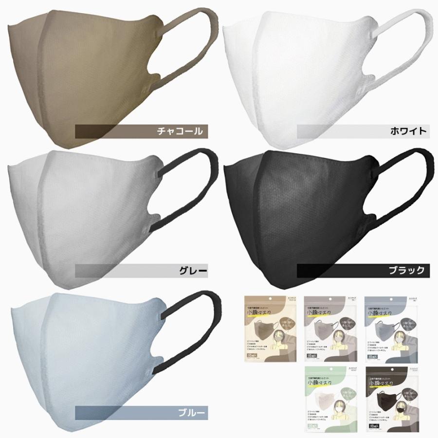 小顔マスク シルエット 美シルエット 立体 3D 不織布 カラー マスク 1