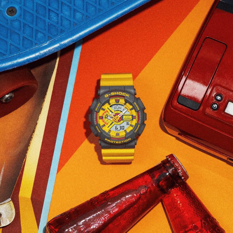 【稼働】 Gショック GA-110Y クレイジーカラー イエロー アナデジ 処分特価品】 カシオ GA-110Y-9AJF G-SHOCK アナデジ Gショック CASIO
