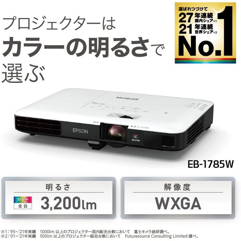 EPSON　プロジェクター　EB-1785W　3,200lm　WXGA　1.8kg