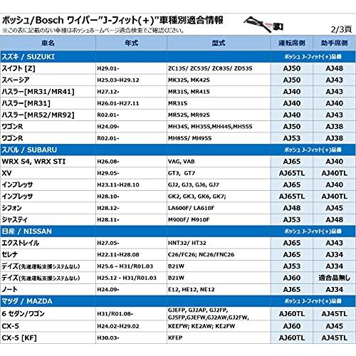 BOSCH(ボッシュ) ワイパー ブレード エアロツイン J-フィット 340mm AJ34 オールシーズン対応 国産車用｜k-ko-bo｜06