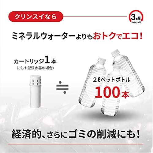 クリンスイ 浄水器 ポット型 カートリッジ計2個入り [本体CP012W-WT] ろ過水容量: 0.9L 全容量:1.5L コンパクトモデル PFOS/PFOA 有機フッ素化合物｜k-ko-bo｜03