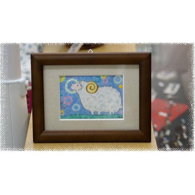 七宝焼き 額「夢見る羊」 : 七宝工房くじゃくヤフーショップ - 通販