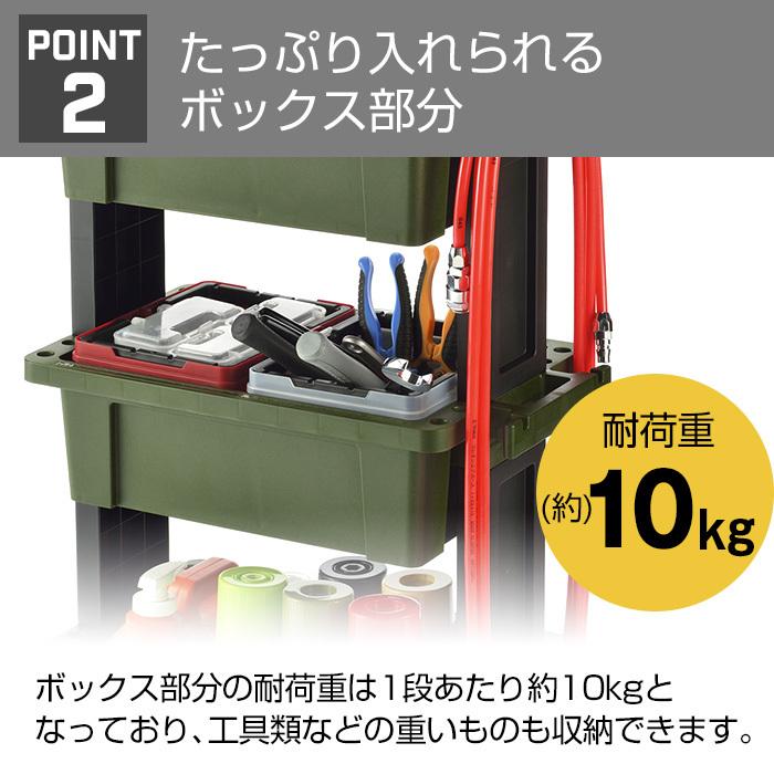 JEJアステージ ツールワゴン 3段 収納ケース ボックス コンテナ JEJアステージ ツールワゴン 3段 収納ケース ボックス コンテナ