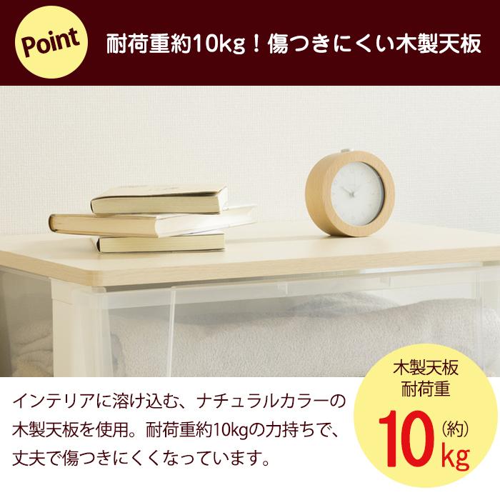 JEJアステージ 収納ボックス 収納チェスト 4段 収納ケース 透明 中身が 