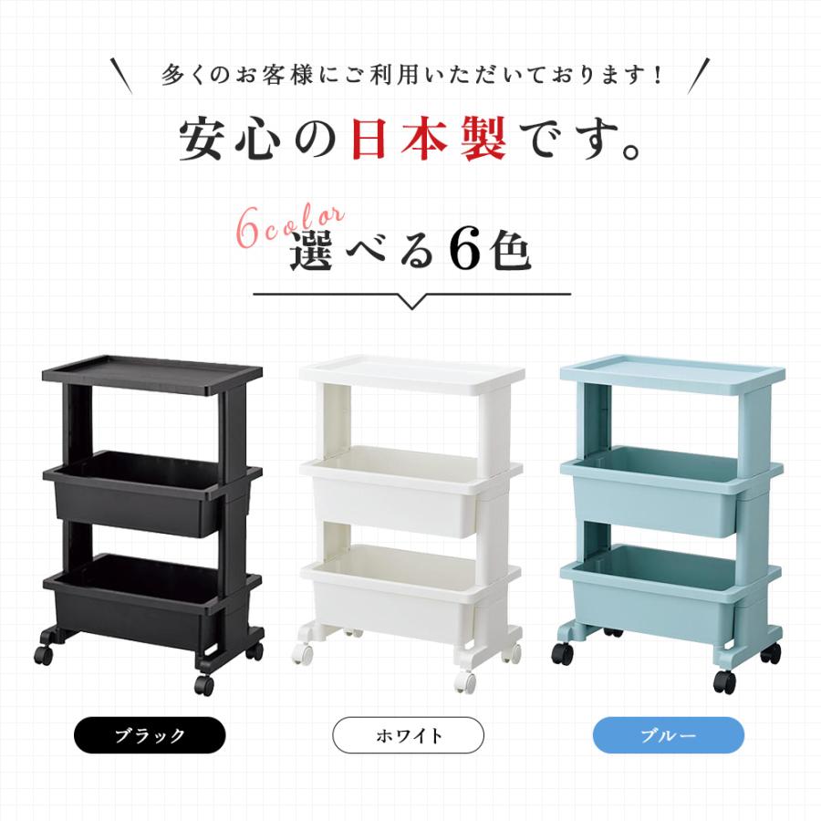 JEJアステージ リセテーブルワゴン3段 キッチンワゴン キッチンラック