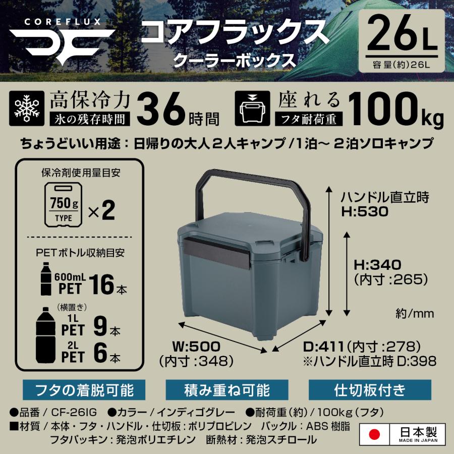 JEJアステージ クーラーボックス 小型 26L COREFLUX コアフラックス