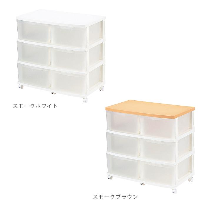 収納ボックス 収納チェスト キャスター付き 収納ケース 衣装ケース(エミング深型ストッカー６引出し) 幅69cm奥行42cm高さ67.5cm 日本製 | JEJアステージ | 08