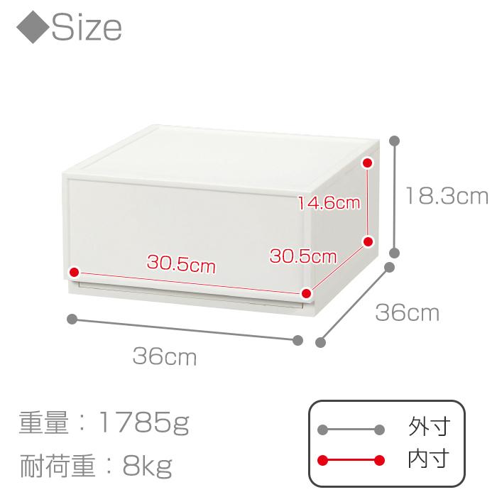 収納ボックス 収納チェスト 1段 収納ケース 衣装ケース 引き出し収納(ファボーレヌーヴォチェストＭ１８０)幅36cm奥行36cm高さ18.3cm | JEJアステージ | 18