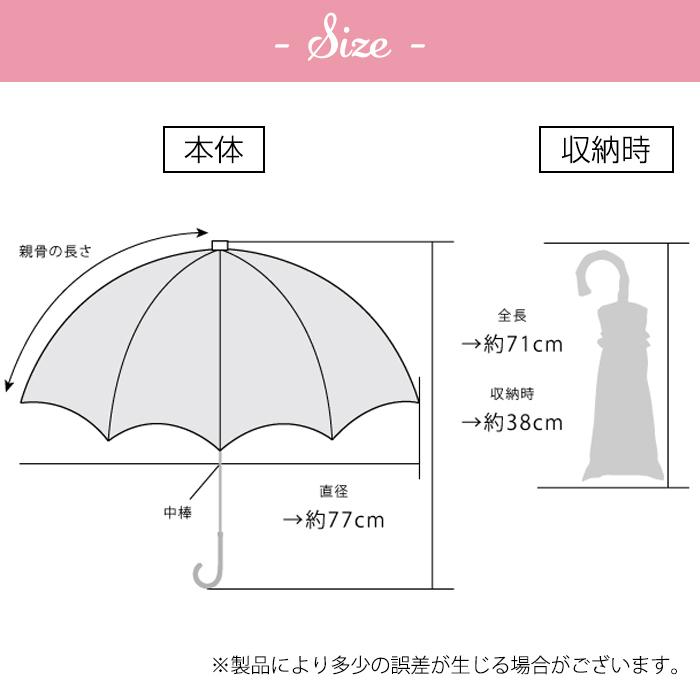 完全遮光2段折傘 日傘 傘 折りたたみ傘 軽量 晴雨兼用傘 UVカット 撥水加工 遮光率100% 遮熱 日焼け レディース フリル ストライプ 普段用 かわいい｜k-lalala｜20