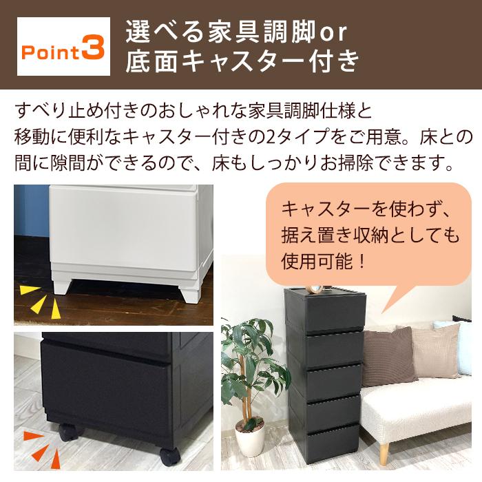 JEJアステージ (同色2個セット)収納ボックス 壁付収納チェスト 5段 中