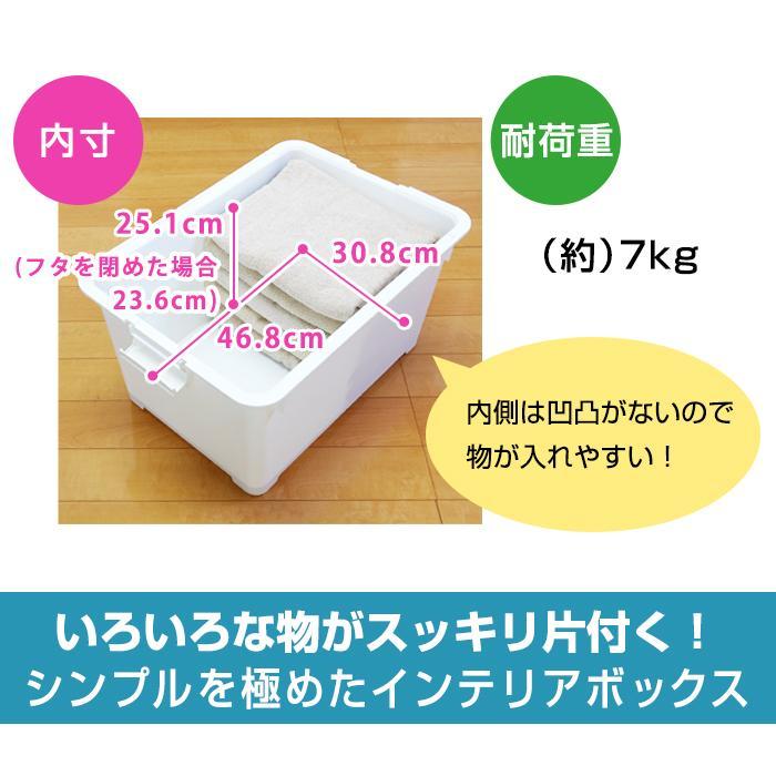収納ボックス 収納ケース 衣類収納 押入れ収納 キャスター付き(同色4個セット)(限定カラーカクス 55深)幅39cm奥行55cm高さ30.2cm | JEJアステージ | 15
