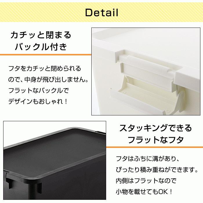 収納ボックス 収納ケース 衣類収納 押入れ収納 キャスター付き(同色4個セット)(限定カラーカクス 55深)幅39cm奥行55cm高さ30.2cm | JEJアステージ | 17