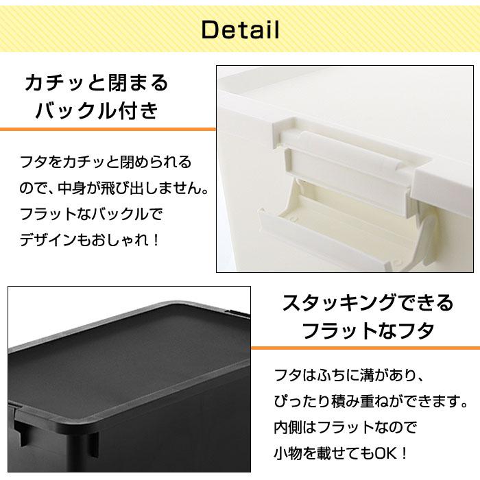 JEJアステージ 収納ボックスキャスター付き フタ付き 収納ケース 衣類