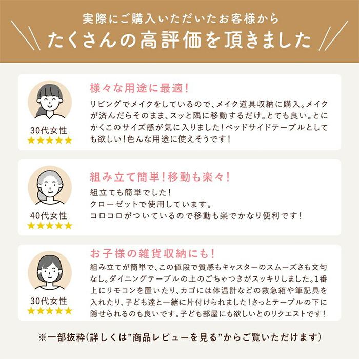 (同色6個セット) (テーブルワゴン ミニ 3段 ) キッチンワゴン サイドテーブル 日本製 デスク下 デスク収納 多目的ワゴン サイドワゴン 収納ケース | JEJアステージ | 10