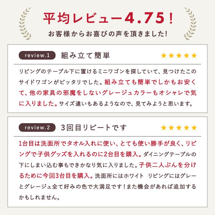 キッチンワゴン テーブルワゴン ミニ3段　サイドテーブル キッチン収納 おしゃれ 日本製 国産 デスク下 収納ケース デスク収納 多目的ワゴン サイドワゴン | JEJアステージ | 11