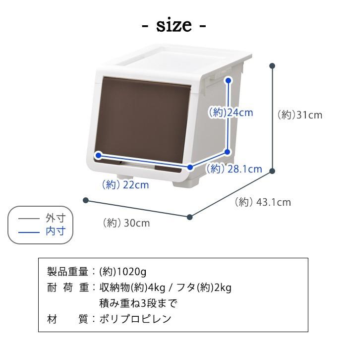 (同色2個セット) 収納ボックス 収納ケース オープンボックス 収納チェスト 1段 収納ラック (ロッキンポッド S) 幅30cm 奥行43.1cm 高さ31cm｜k-lalala｜14