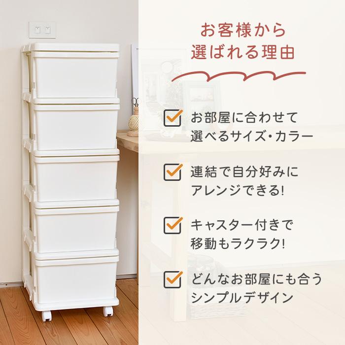 JEJアステージ 収納ボックス 収納チェスト 3段 キャスター付き 収納