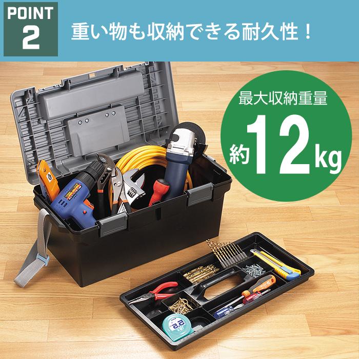JEJアステージ 収納ボックス ツールパワー 490 ブラック 工具箱