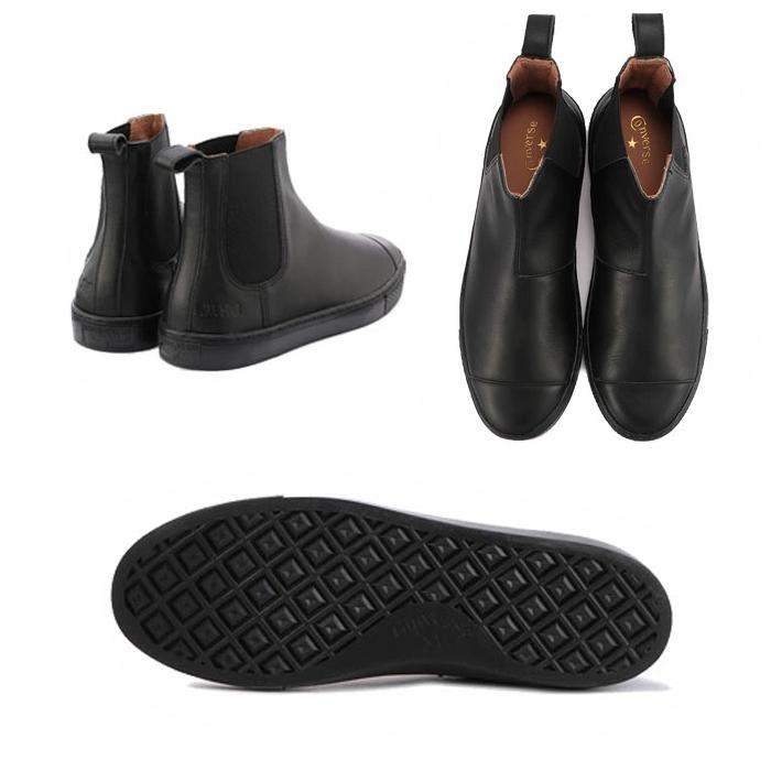 【美品】コンバース　クップ サイドゴアブーツ レザー　黒 24cm CONVERSE（コンバース） メンズ レディース クップ サイドゴア COUPE