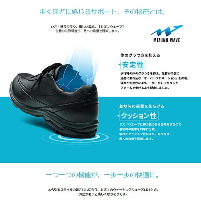 MIZUNO ミズノ メンズ ウォーキングシューズ LD40 VI SW GTX 4E相当 幅広 紳士靴 ゴアテックス カジュアル 内側ファスナー付き B1GC2209｜k-lead｜04