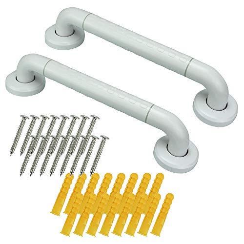 happycenter 手すり 取っ手 ハンドル 耐荷重200kg 転倒防止 トイレ 浴室 階段 (40cm 2個セット