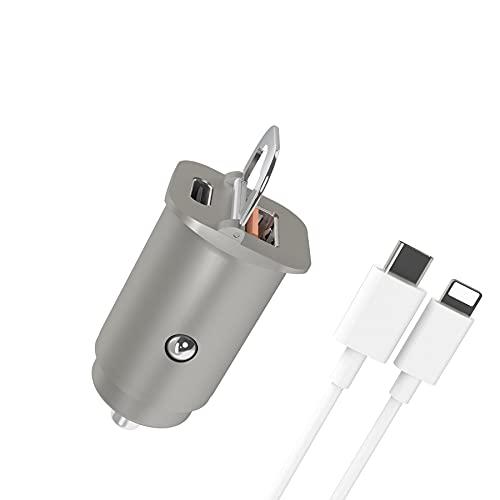 シガーソケット USB カーチャージャー Bawanfa 20W PD 3.0 + 18W QC 3.0 2ポート 最大出力38W 急速充電